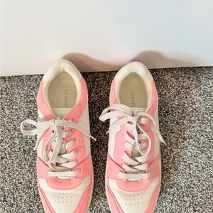 Forever 21 Pink & White Women's Low-Top Lace-Up Sneakers
